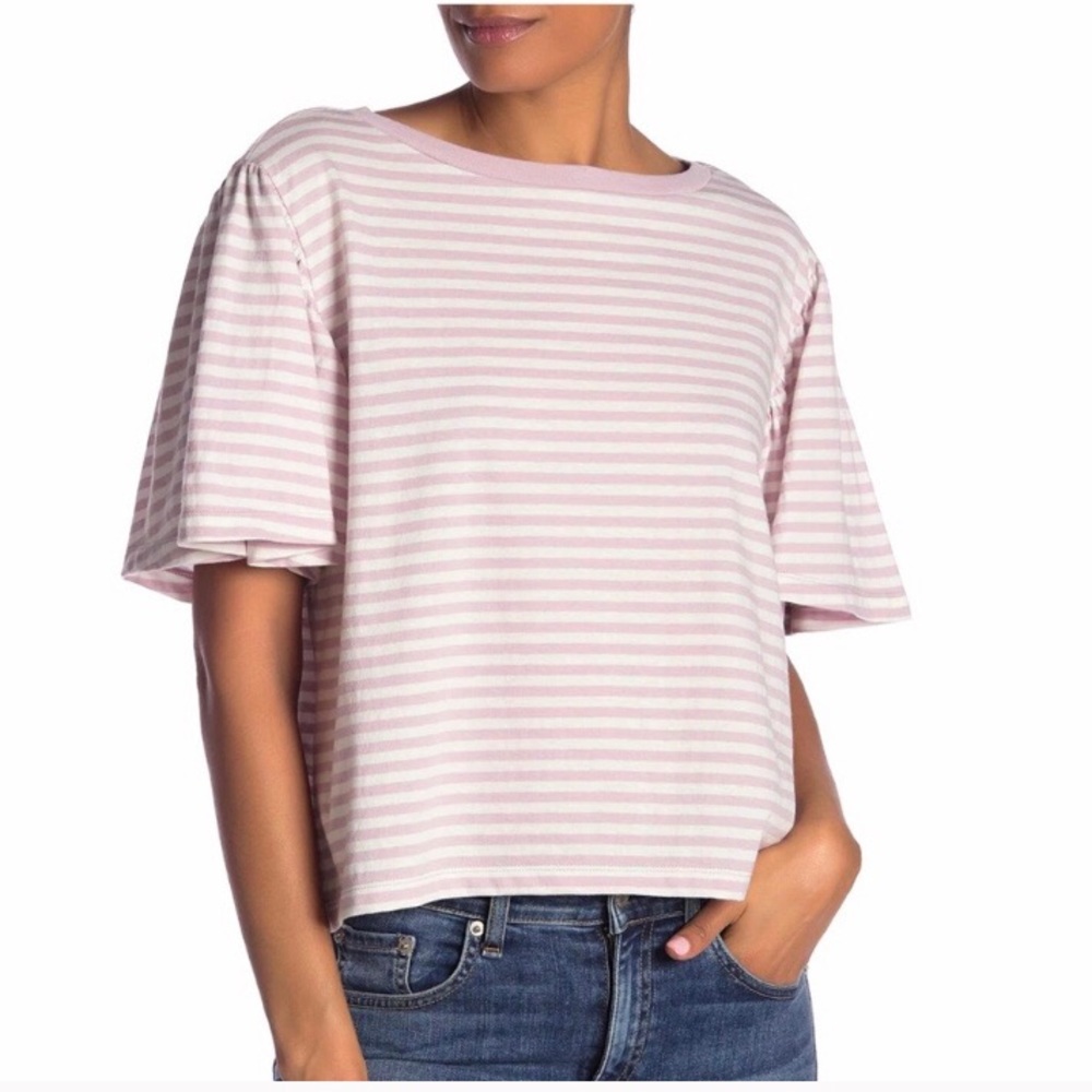 Abound Pink/White Striped Shirt